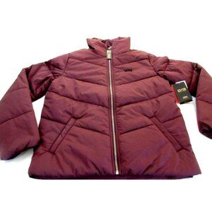 Vans Women's Foundry Puffer Mte-1 Full Zipper Jacket Catawba Grape Black NWT